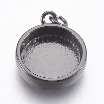 Brass Pendant Cabochon Settings KK-P146-06B-1