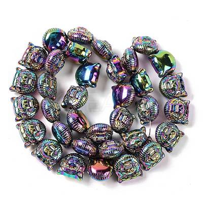 Electroplated Synthetic Non-magnetic Hematite Beads Strands G-Q174-04D-1
