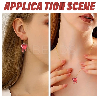 8Pcs Transparent Resin Pendants RESI-YW0005-46-1