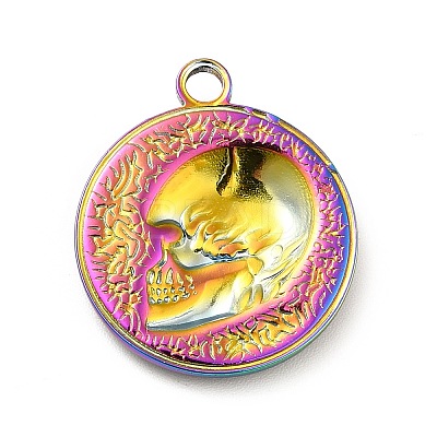 Ion Plating(IP) 201 Stainless Steel Pendants STAS-H172-07M-1