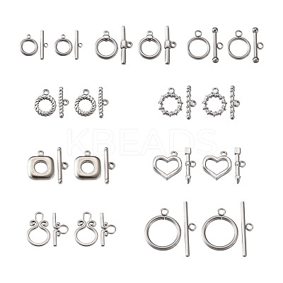 304 Stainless Steel Toggle Clasps STAS-FW0001-05P-1