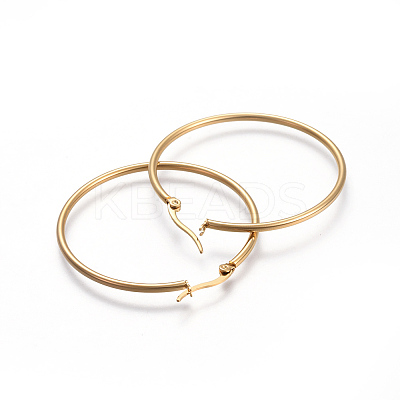 201 Stainless Steel Big Hoop Earrings LS-EJEW-A052-20E-G-1