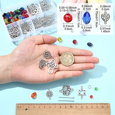DIY Alloy Earring Jewelry Making Kit DIY-YW0011-89-1