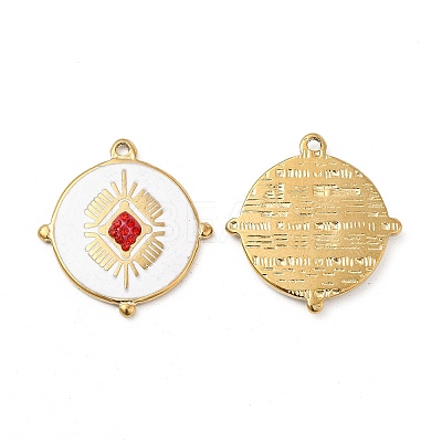 PVD Vacuum Plating 201 Stainless Steel Enamel Pendants STAS-J401-VC981-1