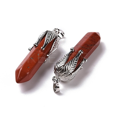 Natural Red Jasper Big Pointed Pendants G-E059-03AS-07-1