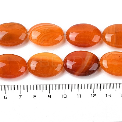 Natural Striped Agate/Banded Agate Beads Strands G-Q182-01E-1