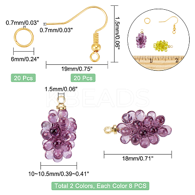 DIY Dangle Earring Making Kits DIY-CA0002-68-1