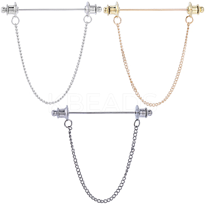 Zinc Alloy Hanging Chain Brooches FIND-GF0006-87D-1
