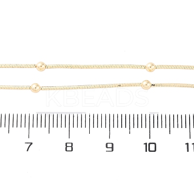 2.5MM Brass Ball Snake Chain Necklaces for Women Men KK-P302-03G-1