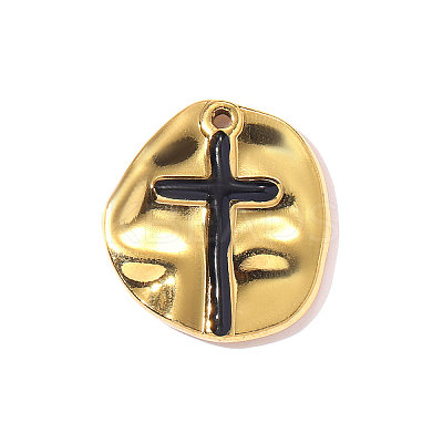 304 Stainless Steel Enamel Pendants STAS-OY011-61G-1