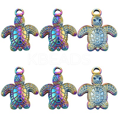 14Pcs Ion Plating(IP) 201 Stainless Steel Pendants STAS-CN0001-36-1