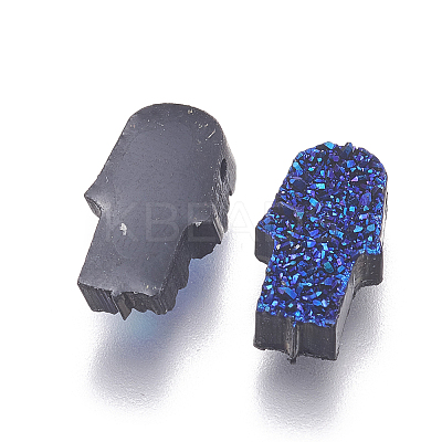 Imitation Druzy Gemstone Resin Beads RESI-L026-A03-1