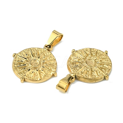 8Pcs 2 Style PVD Vacuum Plating 304 Stainless Steel Pendants STAS-UN0046-94-1