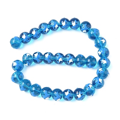 Ocean Theme Handmade Glass Enamel Beads LAMP-D304-02A-1
