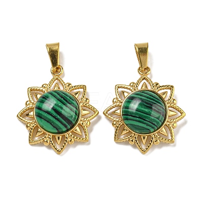 Synthetic Malachite Pendants STAS-U024-15G-03-1