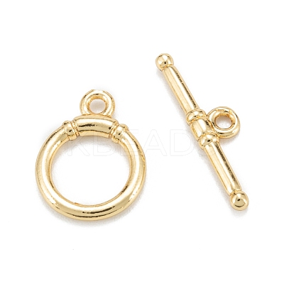 Brass Toggle Clasps KK-C216-15G-1