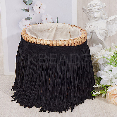 1Pc Suede Fabric Tassels Ribbon OCOR-GF0005-60B-01-1