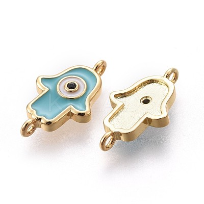 Brass Enamel Links KK-F783-12G-1