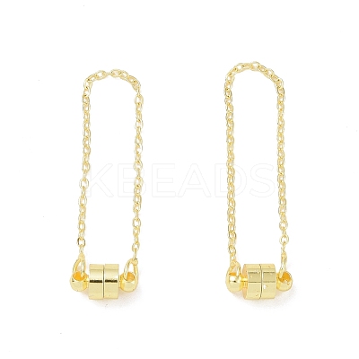 Brass Magnetic Clasp with Cable Safety Chain KK-F839-035G-1