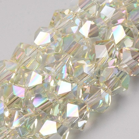 Electroplate Glass Beads Strands EGLA-S194-10-B02-1