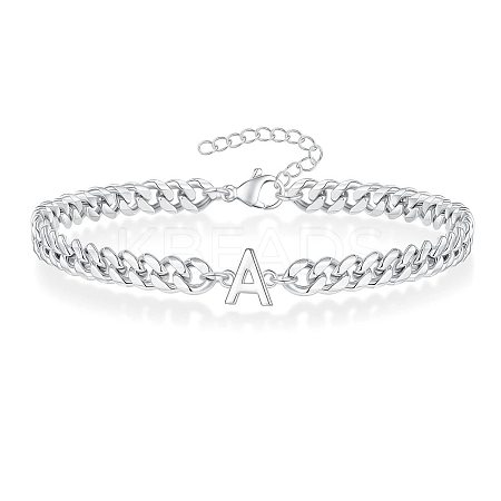Letter 304 Stainless Steel Link Bracelets FS-WG7830E-26-1