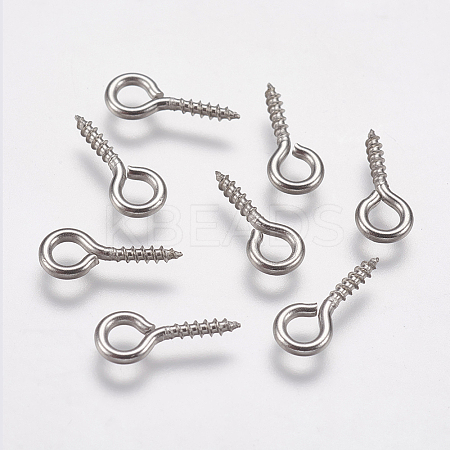 Tarnish Resistant 304 Stainless Steel Screw Eye Pin Peg Bails LS-STAS-I097-077B-1