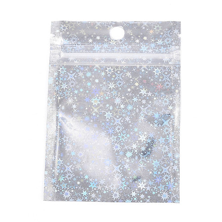 Glitter Holographic Star Plastic Packaging Yin-yang Resealable Bags OPP-N002-02I-1