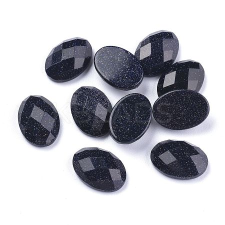 Synthetic Blue Goldstone Cabochons G-G760-A07-1