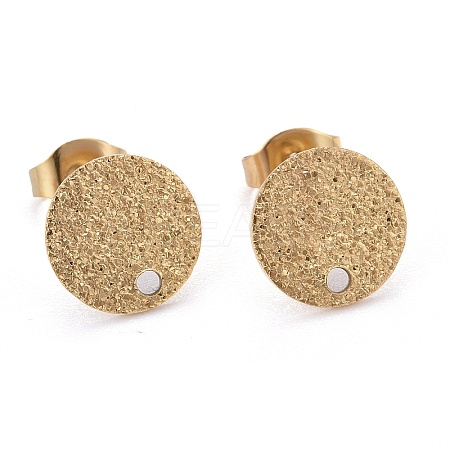 Ion Plating(IP) 304 Stainless Steel Stud Earring Findings X-STAS-Z021-B-01G-1
