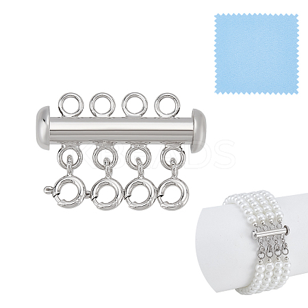1Pc 925 Sterling Silver Slide Lock Clasps FIND-PH0028-51-1