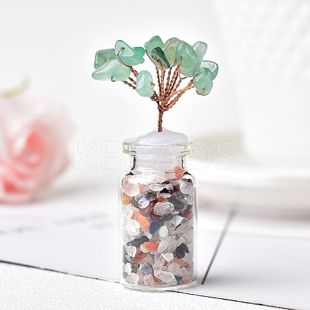 Natural Green Aventurine Chips Tree Decorations PW-WG81217-04-1