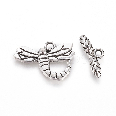Tibetan Style Alloy Toggle Clasps TIBE-L005-012AS-1