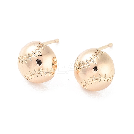 Brass Stud Earrings EJEW-F332-01G-1