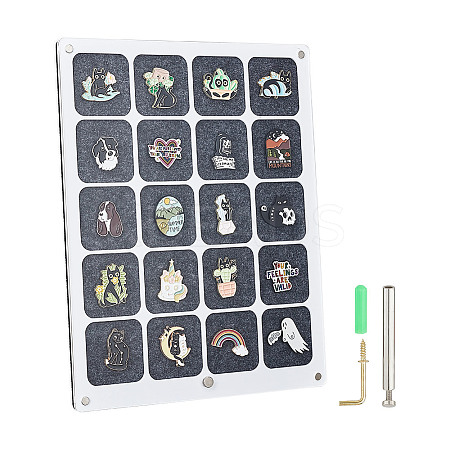 Acrylic with Felt Commemorative Coin Display Tray AJEW-WH0471-110A-1