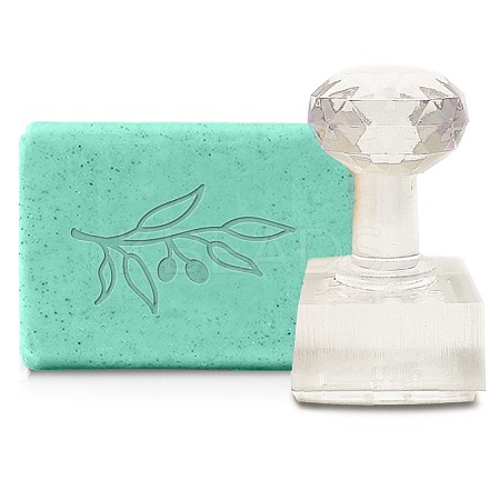 Clear Acrylic Soap Stamps DIY-WH0437-002-1