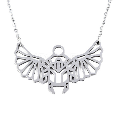 Non-Tarnish 201 Stainless Steel Pendant Necklaces LS-NJEW-T009-JN055-1-40-1