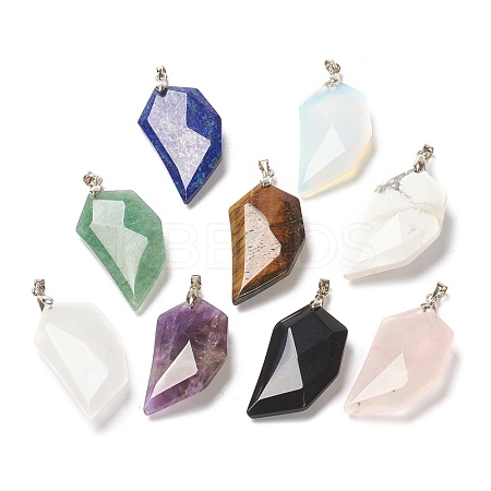 Mixed Gemstone Pendants G-P445-D-1