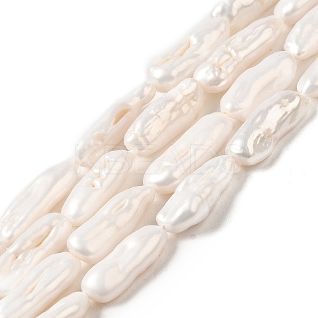 Natural Baroque Pearl Keshi Pearl Beads Strands PEAR-E016-024-1