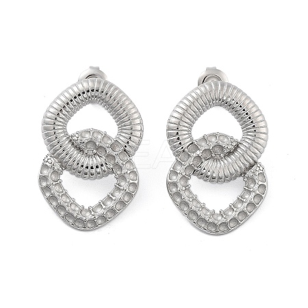 Non-Tarnish 304 Stainless Steel Stud Earrings EJEW-P258-27P-1
