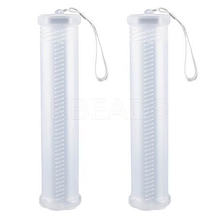 2Pcs Extendable Plastic Paint Brush Case AJEW-GF0013-01-1