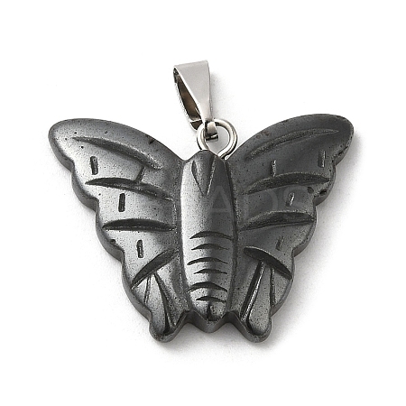 Synthetic Non-Magnetic Hematite Pendants G-E611-02P-1