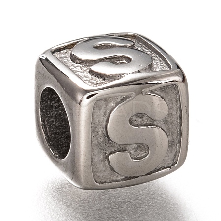 Tarnish Resistant 304 Stainless Steel European Beads OPDL-L020-001S-1