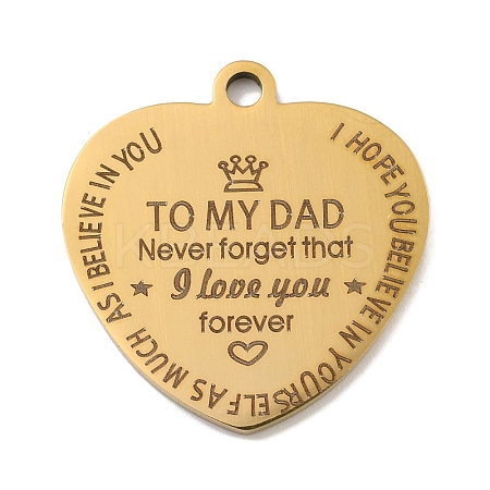 PVD Vacuum Plating 201 Stainless Steel Pendants STAS-L079-26G-04-1