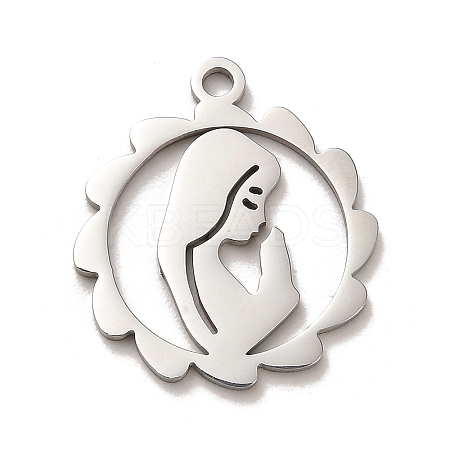 Non-Tarnish 304 Stainless Steel Pendants STAS-B054-08P-1