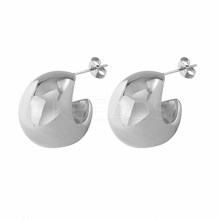 304 Stainless Steel Stud Earrings for Women IL8099-2-1