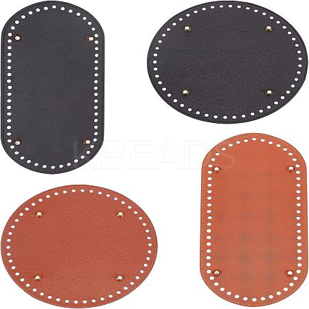 4 Pcs 4 Styles PU Leather Bottom FIND-CA0002-15-1