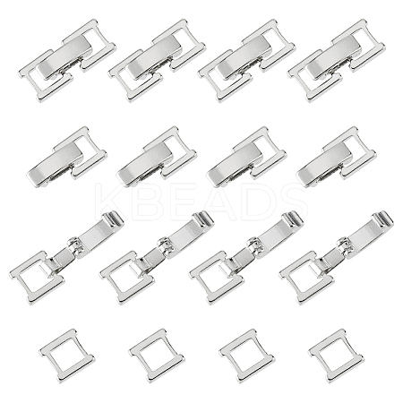 24 Sets Eco-Friendly Brass Watch Band Clasps KK-FH0007-75B-P-1