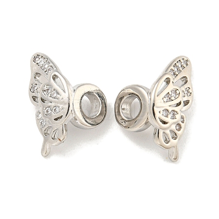 Brass Cubic Zirconia Beads KKB-L215-023P-1