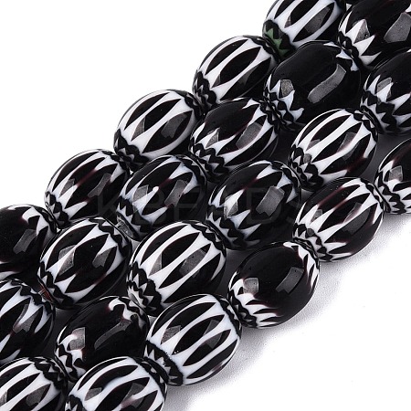 Handmade Millefiori Glass Barrel Beads LS-LA-N002-06A-1