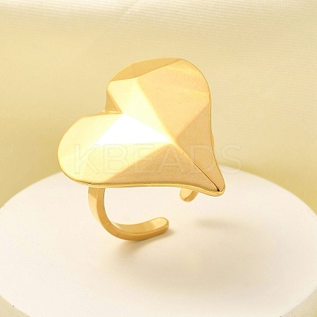 304 Stainless Steel Open Cuff Ring for Women LS-RJEW-B109-03G-05-1